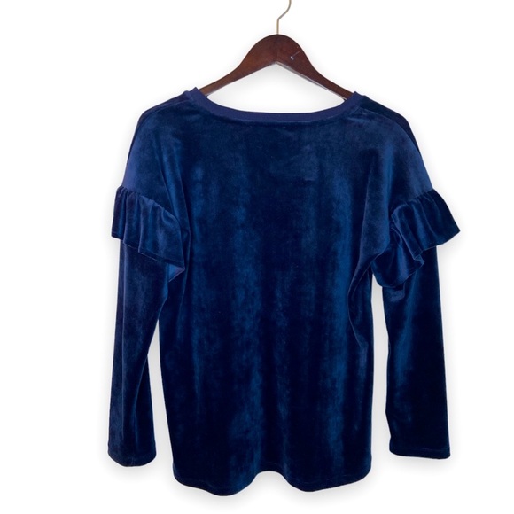 VINCE CAMUTO Velour Oversized Ruffle Sleeve Sweater - Picture 7 of 9